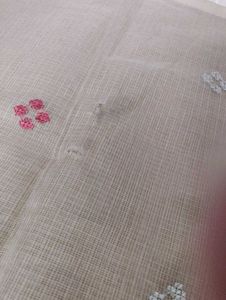 Embroidered Tan Saree with Red 🌹✨