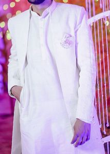 Men's White Ethnic indo western with Kurta Set