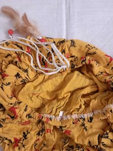 Boho Yellow Floral Midi Dress