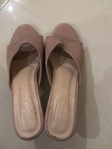 Chic Pink Slip-On Wedge Heels