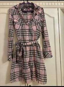 Chic Plaid Shirt Dress