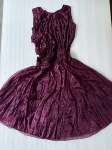 Stunning Ruffled Purple Ethnic Gown