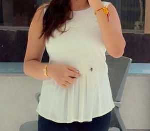 White Trendy Top