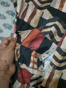 Abstract Print Button-Up Shirt