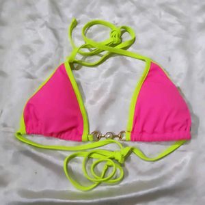 Hot Pink &amp; Neon Bikini Top