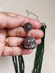 Crystal mala in SLA with earing