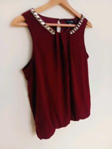 Elegant Embellished Sleeveless Top