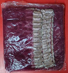 Maroon Designer Chunni Dupatta with Golden Lace &amp;