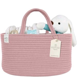 Chic Pink Woven Tote Bag(handmade)