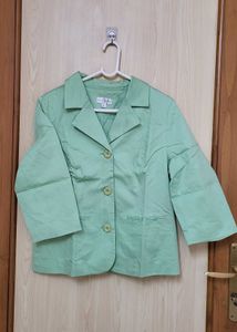 Mint Green Cropped Blazer