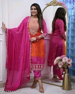 Gorgeous Pink &amp; Orange Dress suits