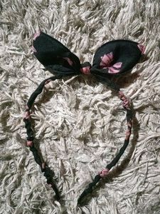Black Floral Boho Hair Band With Free Gift