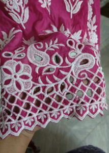 Premium crepe Cutwork luknowi set