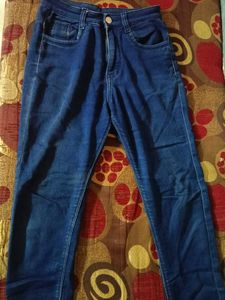 High Waisted Skinny Blue Jeans