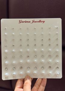 Pearl &amp; Crystal Stud Earring Set