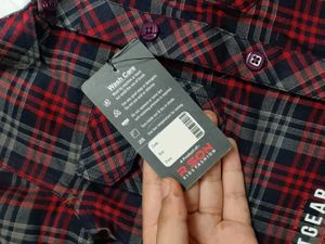 kid's Plaid Shirt and Navy Pants Set