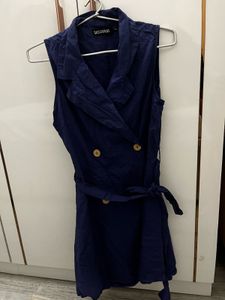 Sassafras Navy Sleeveless Dress