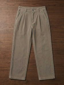 Corduroy Pleated Wide Leg Pants
