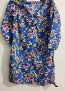 Bohemian Print Kurta with Wooden Buttons