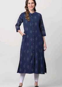 Stylish Blue Printed Kurta