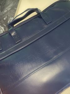 Navy Crocodile Laptop Bag