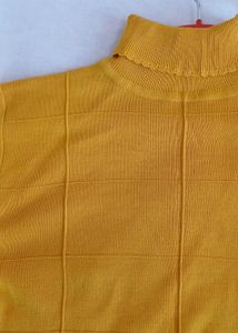 Mustard Yellow Knit Turtleneck Sweater