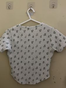 Cute Floral Print Crop Top