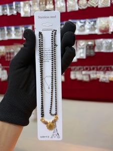 Double chain &amp; stainless steel mangalsutra