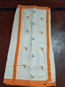 Off-White Bordered Saree