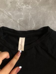Fitted Black Crop Tshirt