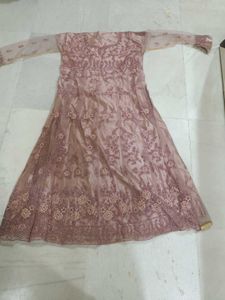 Net Un Stitched Gown
