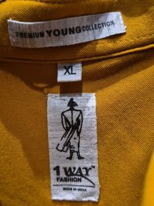 Stylish Men's Mustard Short Sleeve Shirt