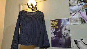 Striped Bell Sleeve Top