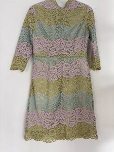Korean Pastel Lace Dress(S-M)