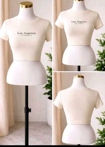 SHEIN Cream Crop Top