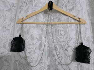 Kellberry Black Lace Babydoll with Chain Detail