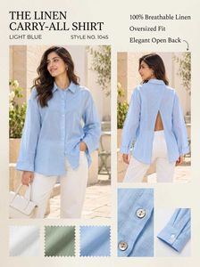 The Linen Carry-All Shirt - Light Blue