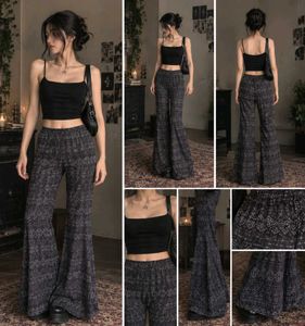 Boho Flare Pants with Crop Top Set