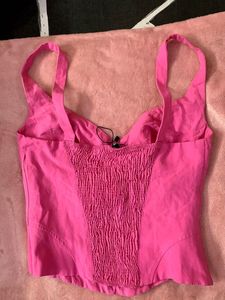 Zara Hot Pink Corset Top