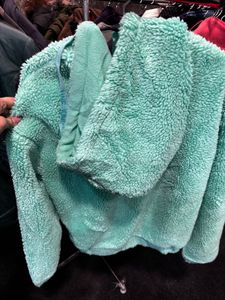 Trendy Green Fleece Jacket