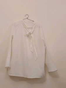 White Business Casual Top