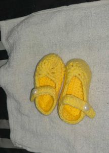 Adorable Yellow Baby Shoes