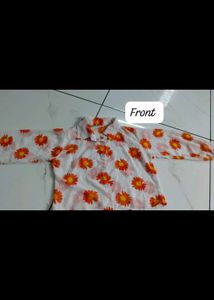 Cute Floral Print Shirt for Girls