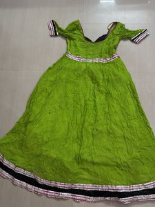 Vibrant Green Anarkali Kurta Set