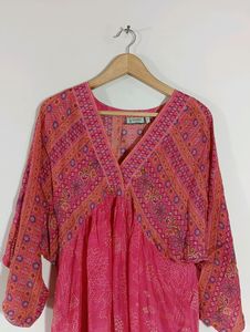 Pink Printed Casual Kurta (Women)