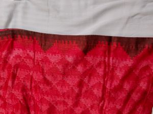 Women Red Tussar Silk Printed Kurta