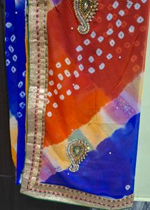 Vibrant Bandhani Saree