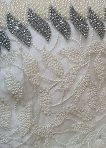 Beautiful All Over Moti Work Of White Saree