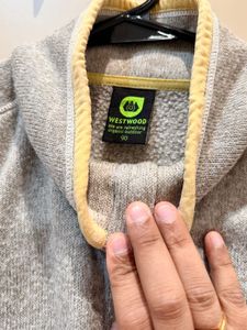 Men's Grey Fleece Zip-Up Jacket