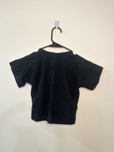 Black Graphic Print Baby Tee